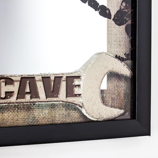 Man Cave Framed Printed Mirror